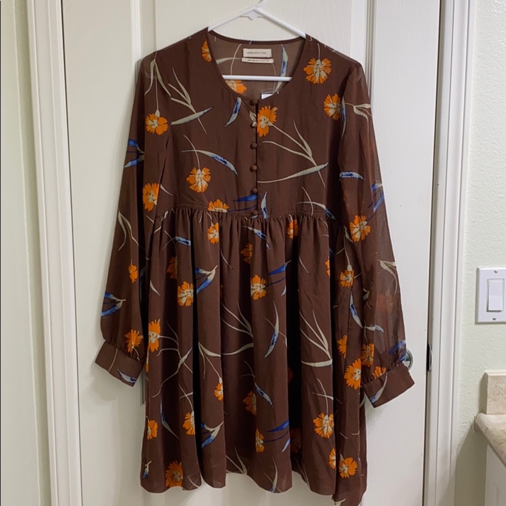 Urban Outfitters Brown Floral Dress
